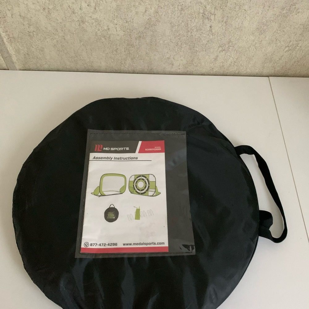 MD Sports 2 in 1 pop up Soccer Goal with carry bag Model No. SG050Y23005